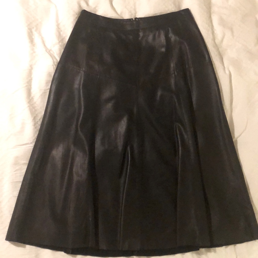 Anthropologie Leather Skirt